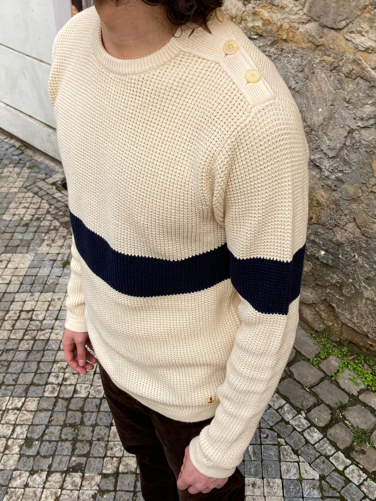 Armor Lux Pull Marin Héritage Nature/Rich Navy (75578)