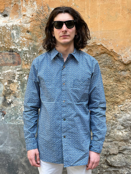 Black Sign Indigo Wabash Watch Cuffs Shirt