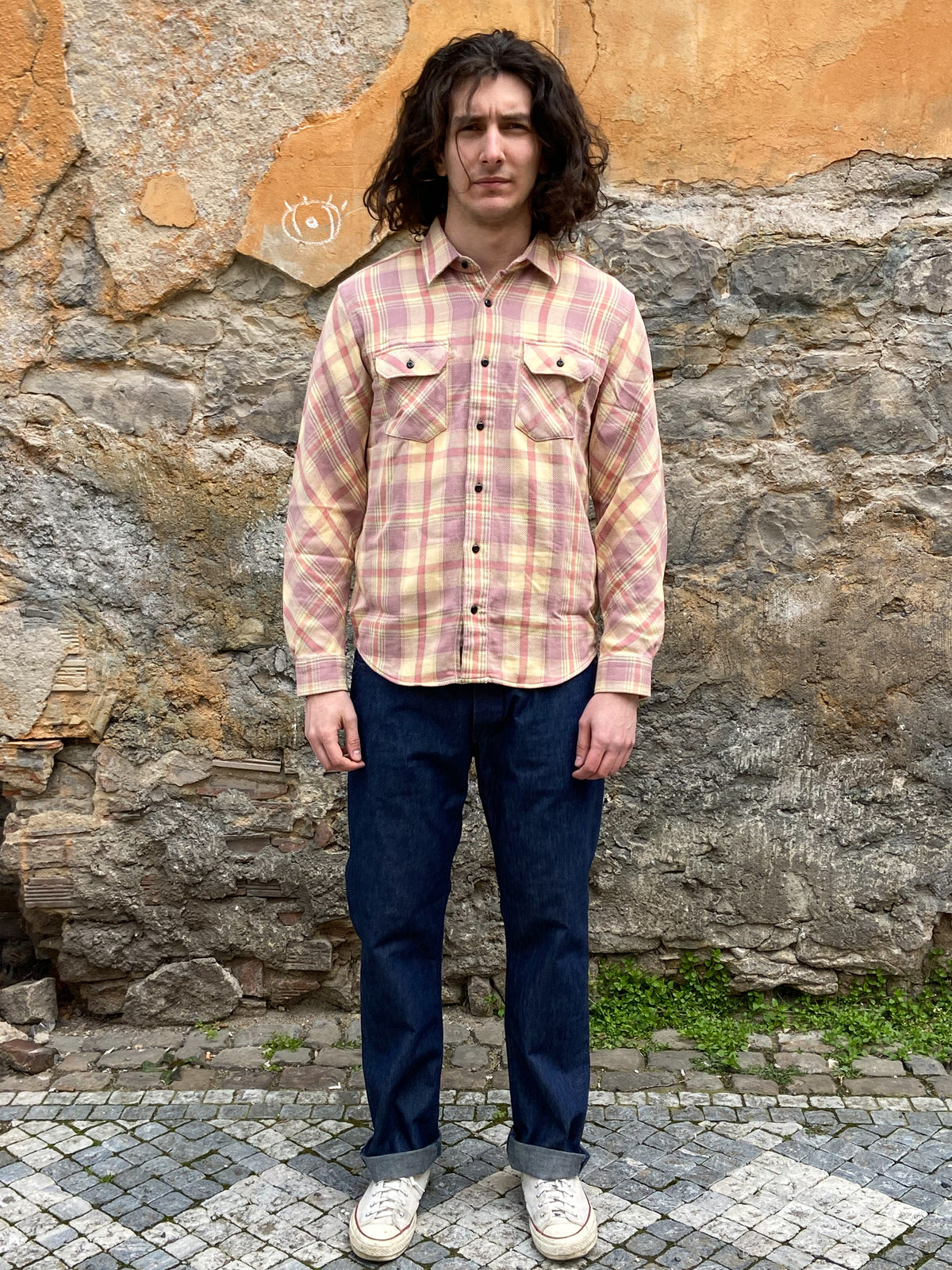 Indigofera Bryson Flannel Shirt Check Flannel, Sun-Fade