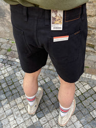 Nudie Jeans Luke Worker Shorts Rigid Twill Black