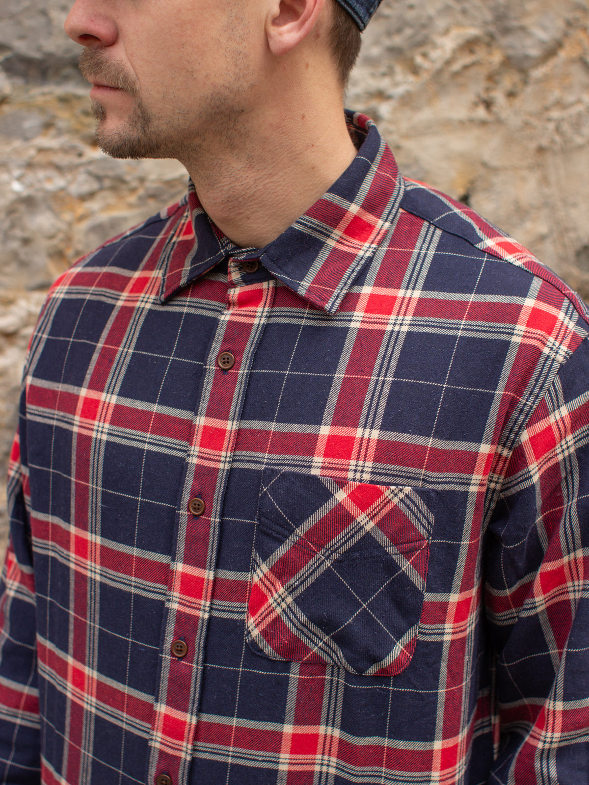 Nudie Jeans Relaxed Flannel Shirt Rebirth