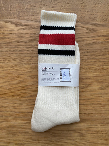Decka 80s Skater Socks Red/Black [de-11]