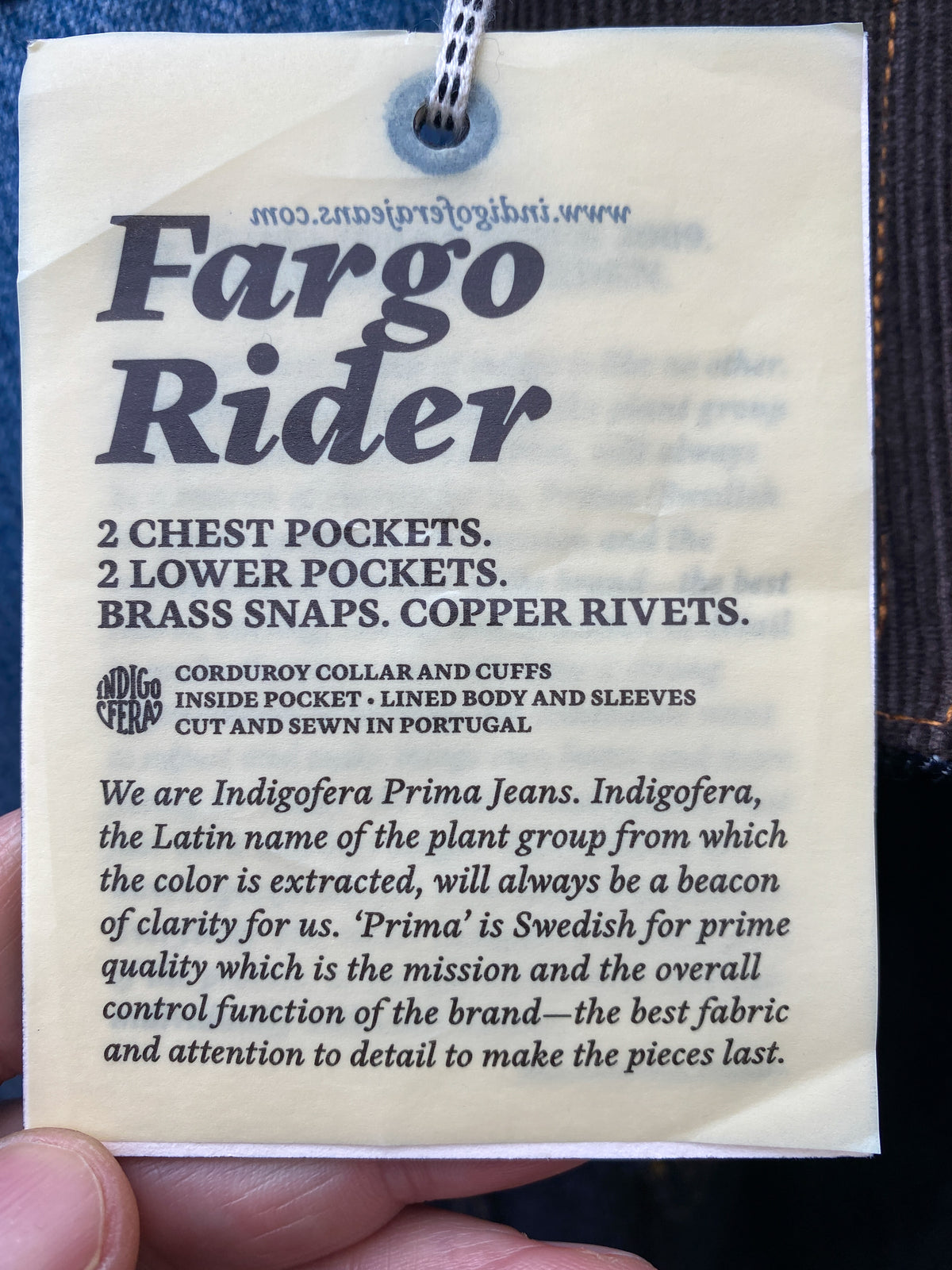 Indigofera Fargo Rider Jacket