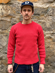 Studio d'Artisan 9936 Heavy thermal long sleeve T-shirt Red
