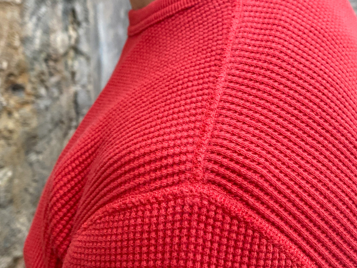 Studio d'Artisan 9936 Heavy thermal long sleeve T-shirt Red