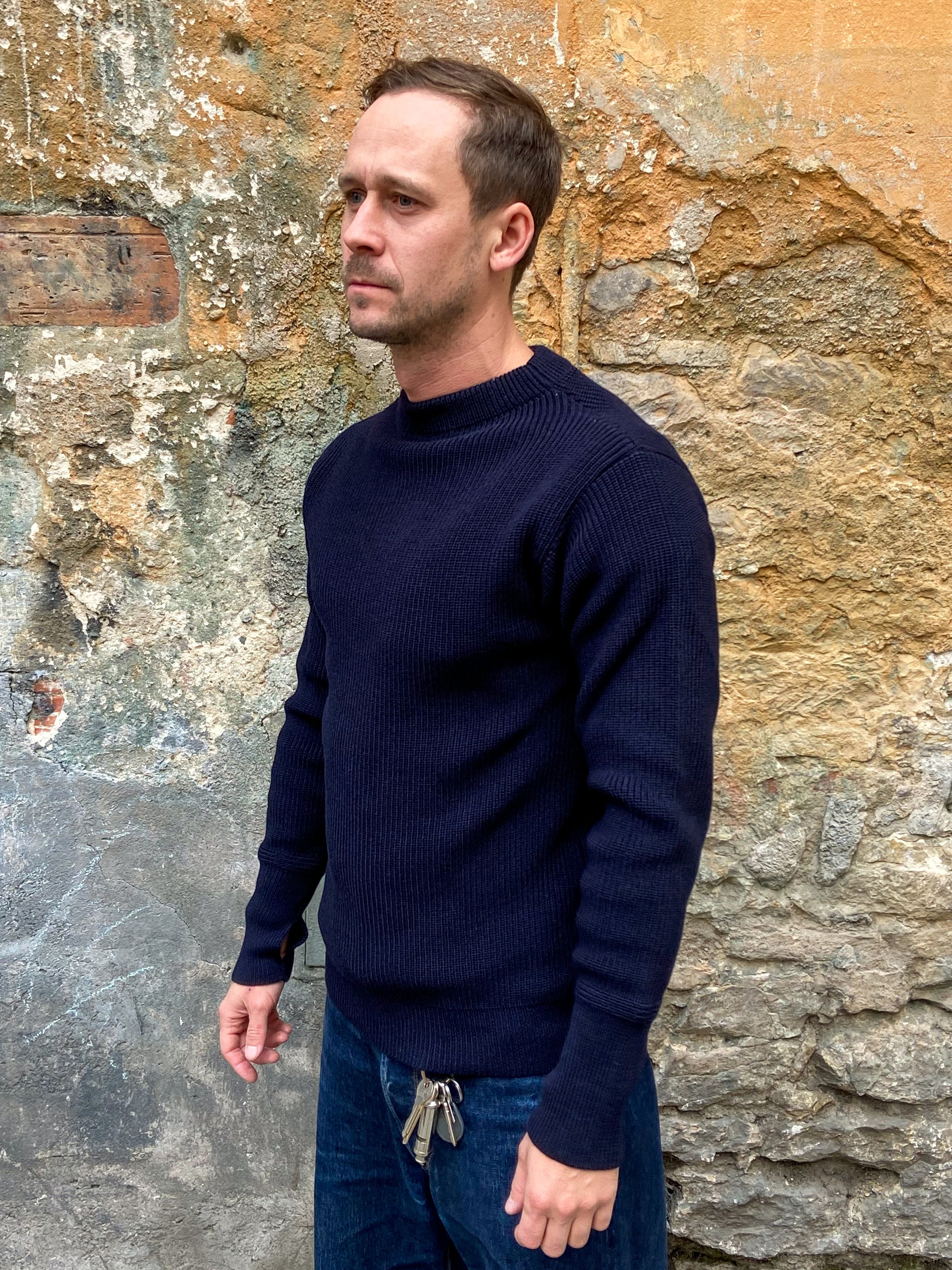 Andersen Andersen Sailor Crewneck Navy | denimheads.cz