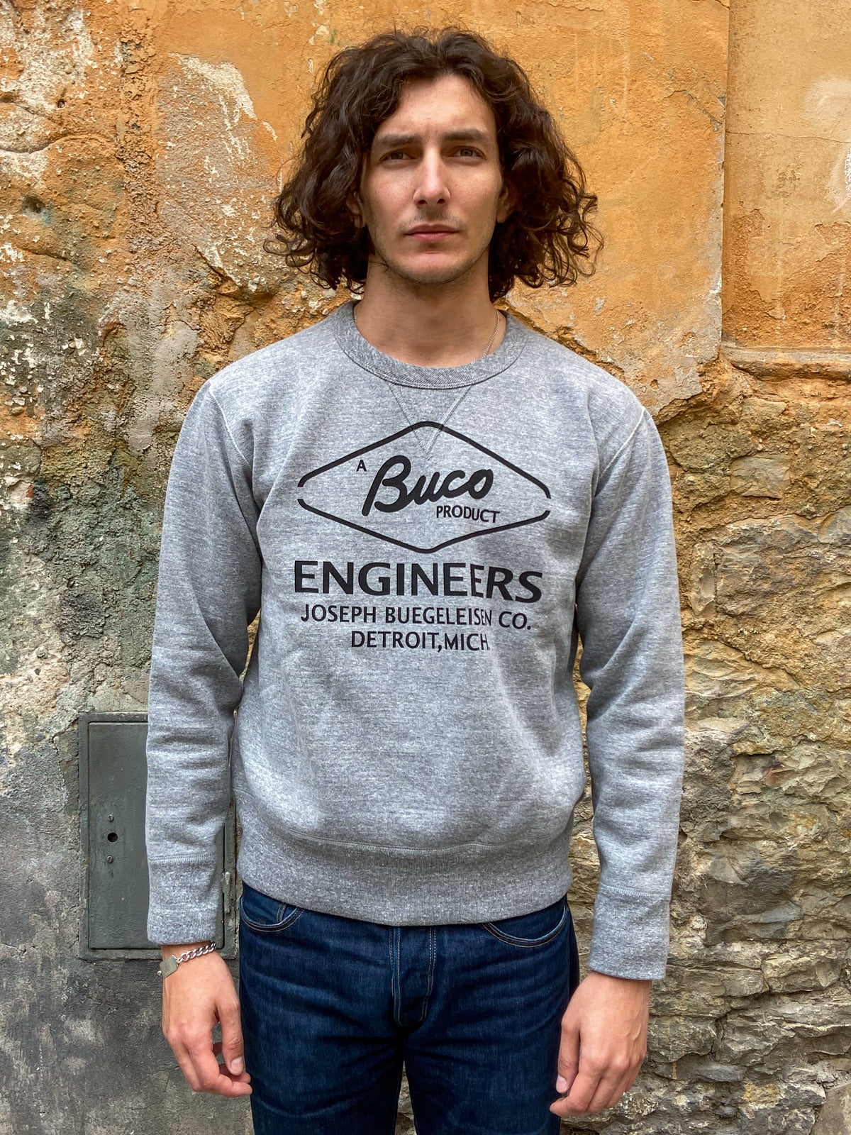 Buco BC19103 Buco Sweatshirt / Engineer Medium Grey