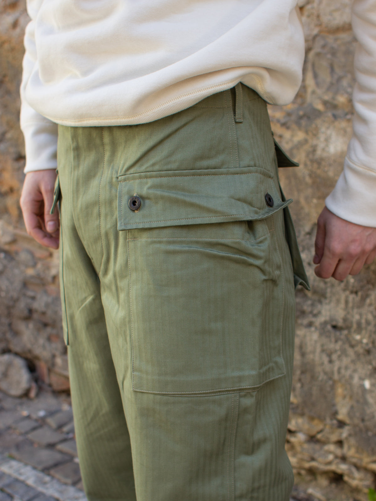 The Real McCoy's MP21001 P-44 Utility Trousers Sage Green