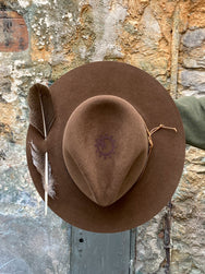 Stetson Linto High Crown Fur Felt Hat Dark Beige (2798203)