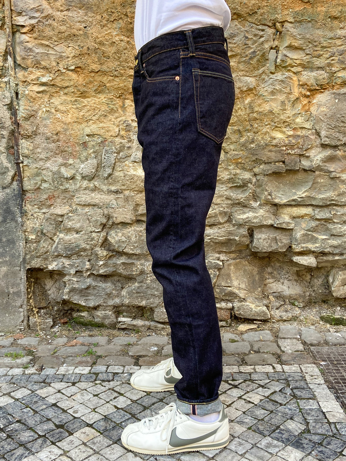 Momotaro 15THB040 Broken Denim Narrow Tapered 15th Anniversary Jeans