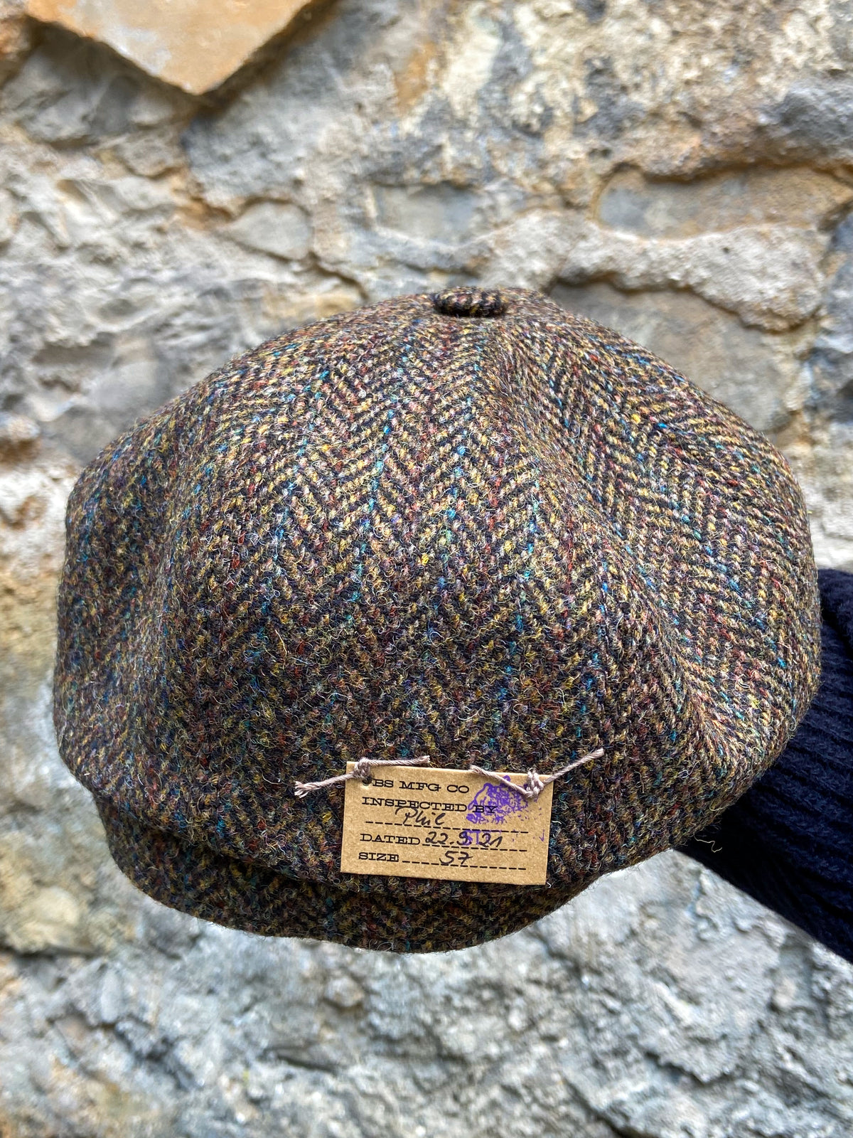 Stetson Hatteras New Harris Tweed Flat Cap Brown (6840527)
