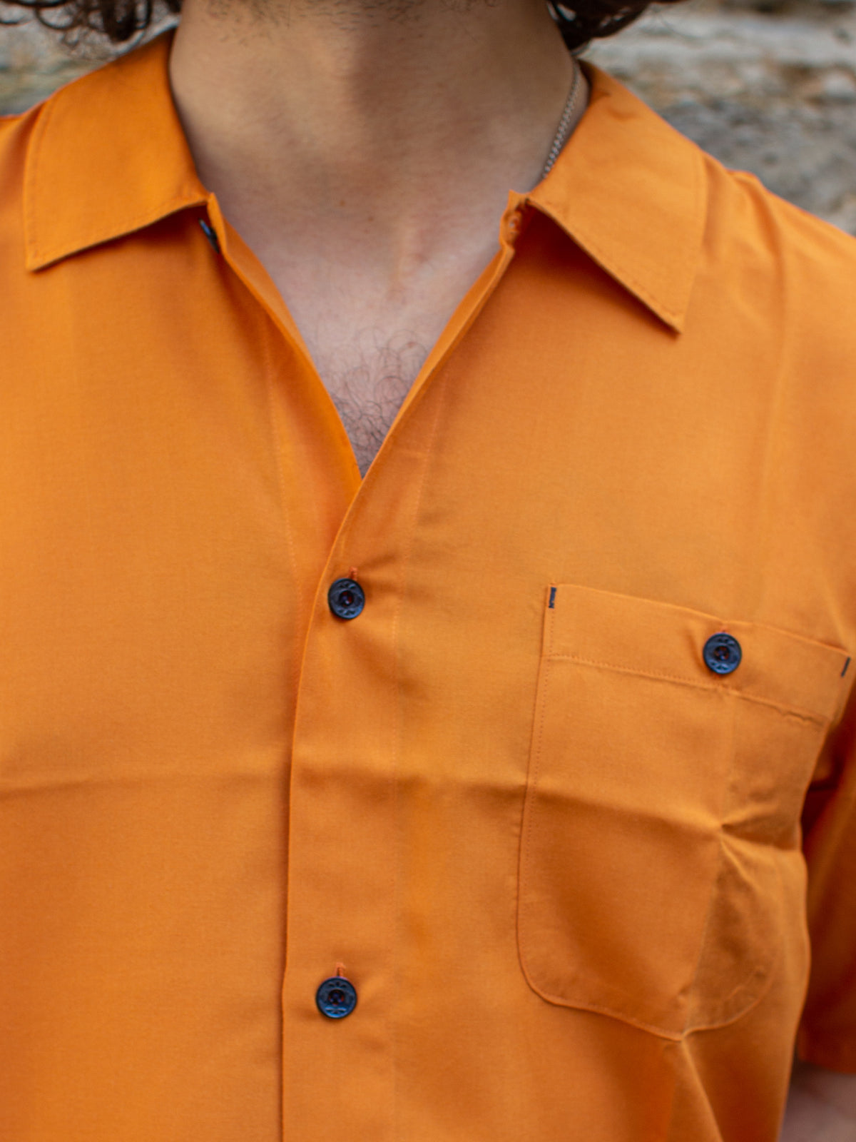 Indigofera Hynson Rayon Shirt Orange