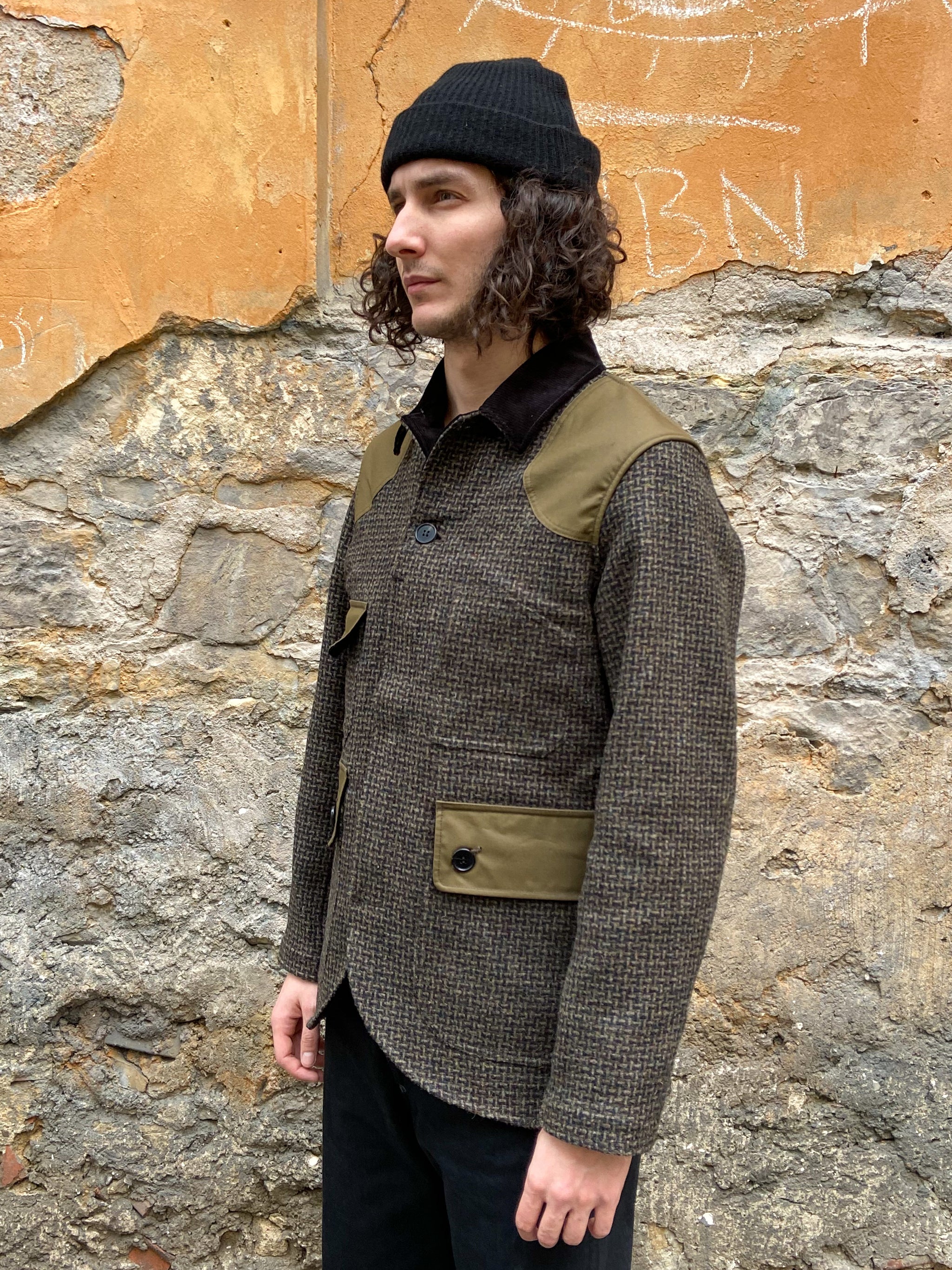 Black Sign Woodland Tweed Hunting Coat (BSFJ-21402) | denimheads.cz