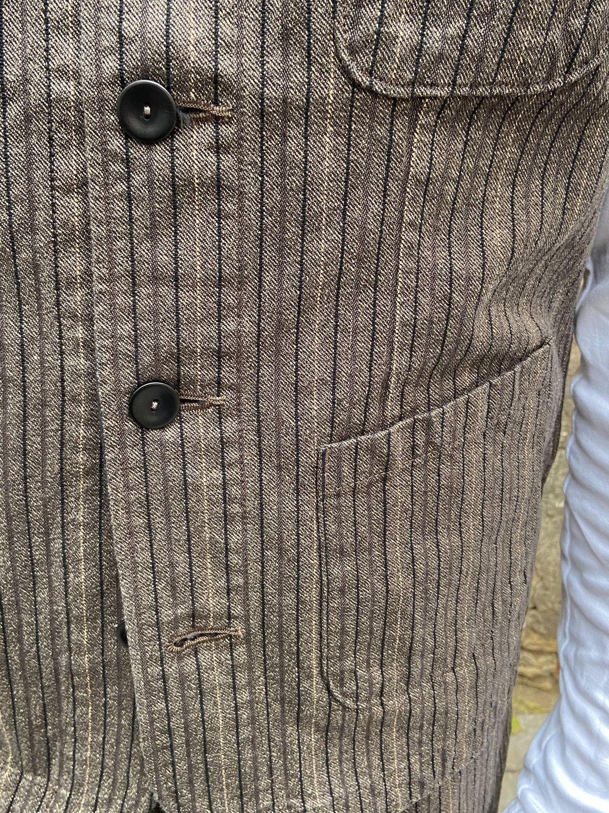 Momotaro 04-059 Twist Yarn Stripe Vest