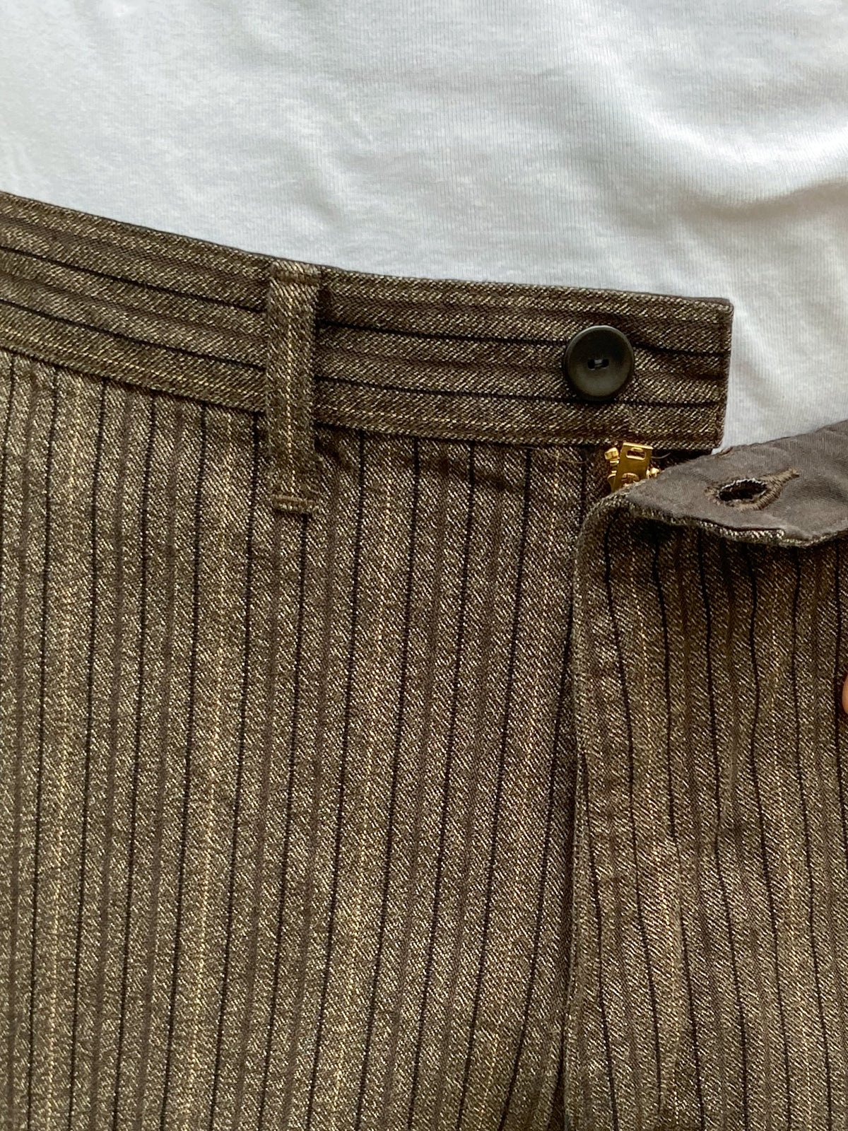 Momotaro 01-095 Twist Yarn Stripe Trousers