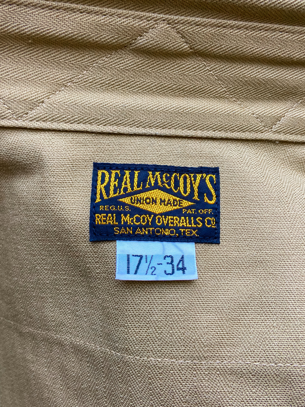 The Real McCoy's MS17103 M-38 Khaki Shirt