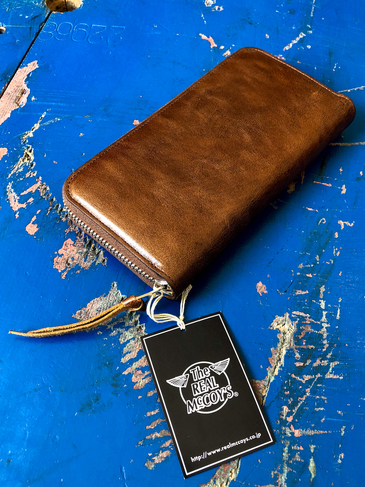 The Real McCoy’s MW19101 Hand Dyed Horsehide Long Wallet