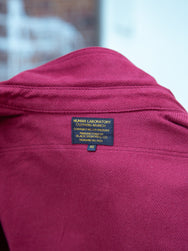 Black Sign Open Pocket Work Shirt / Heavy Weight Flannel - Bordeaux (BSFL-22104WIN)