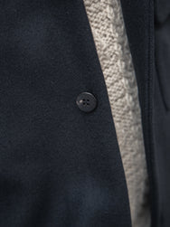 Black Sign Italian Collar “ GIGORO” Jacket / Black Wool (BSFJ-22408BLK)