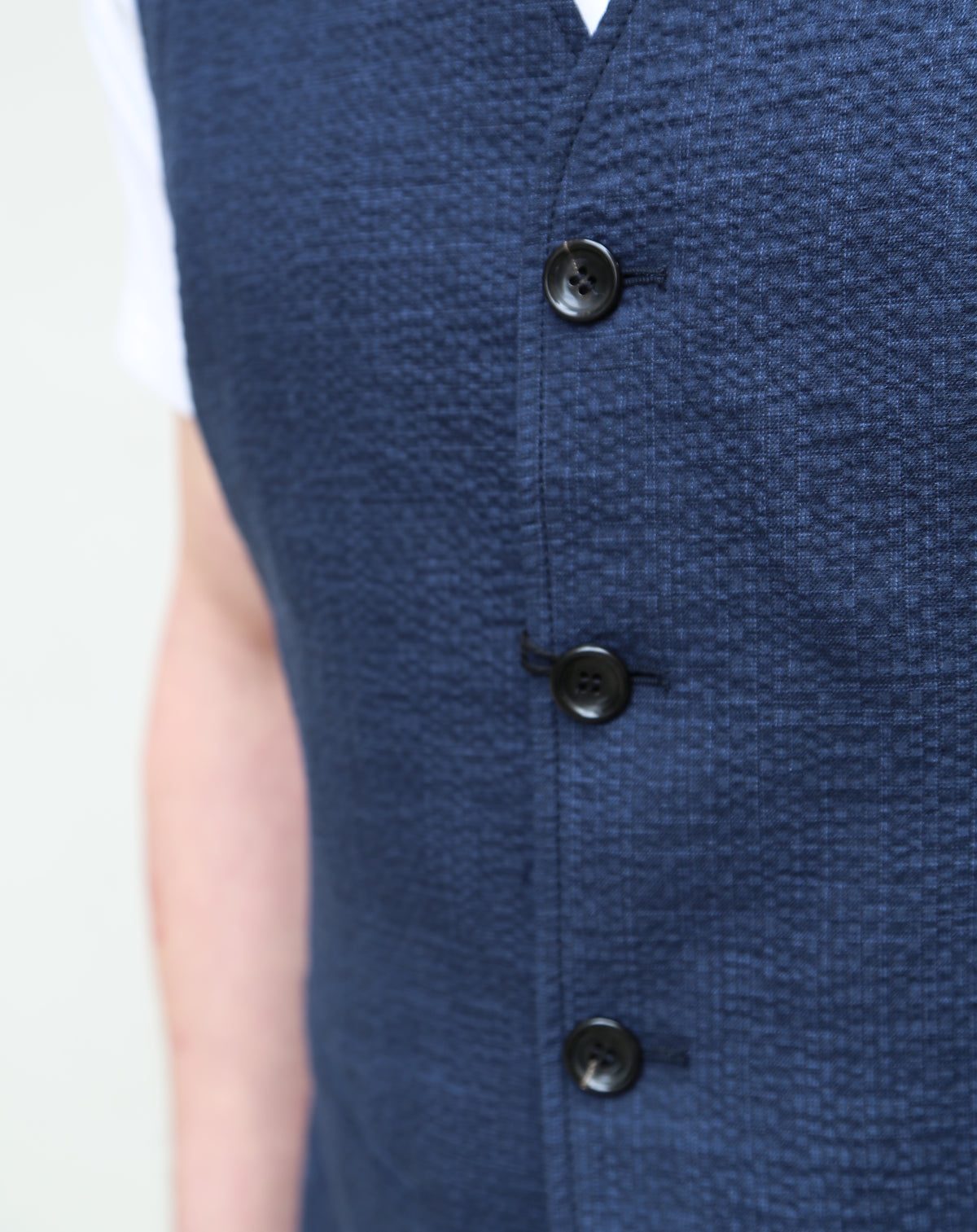 Hansen Garments Daniel Classic Waistcoat Vest Crinkle Blue
