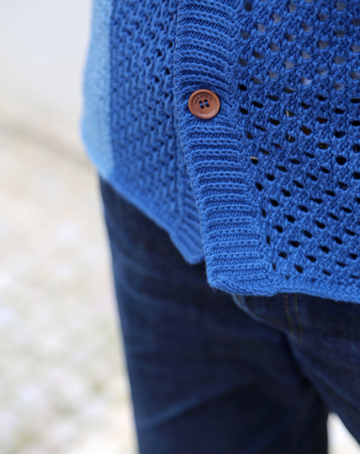Nudie Jeans Fabbe Crochet Blue