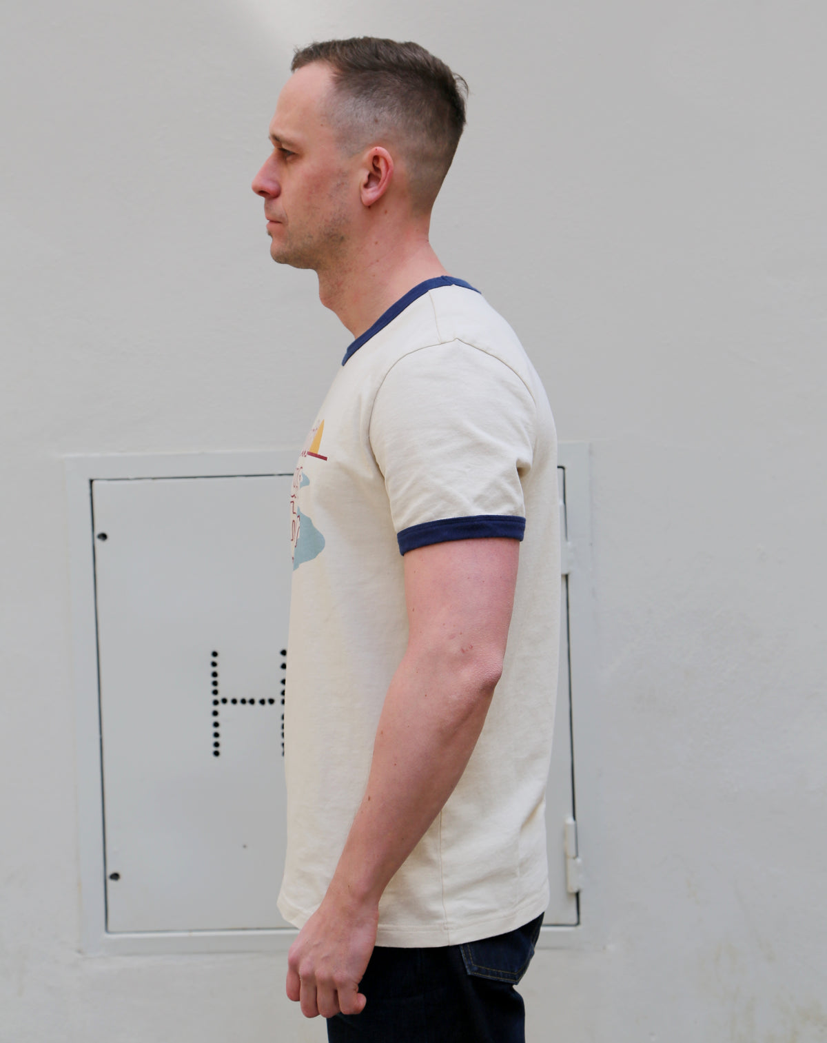 Nudie Jeans Ricky Push The River Tee Ivory