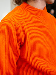Andersen Andersen Navy Crewneck / Pure Wool - Orange