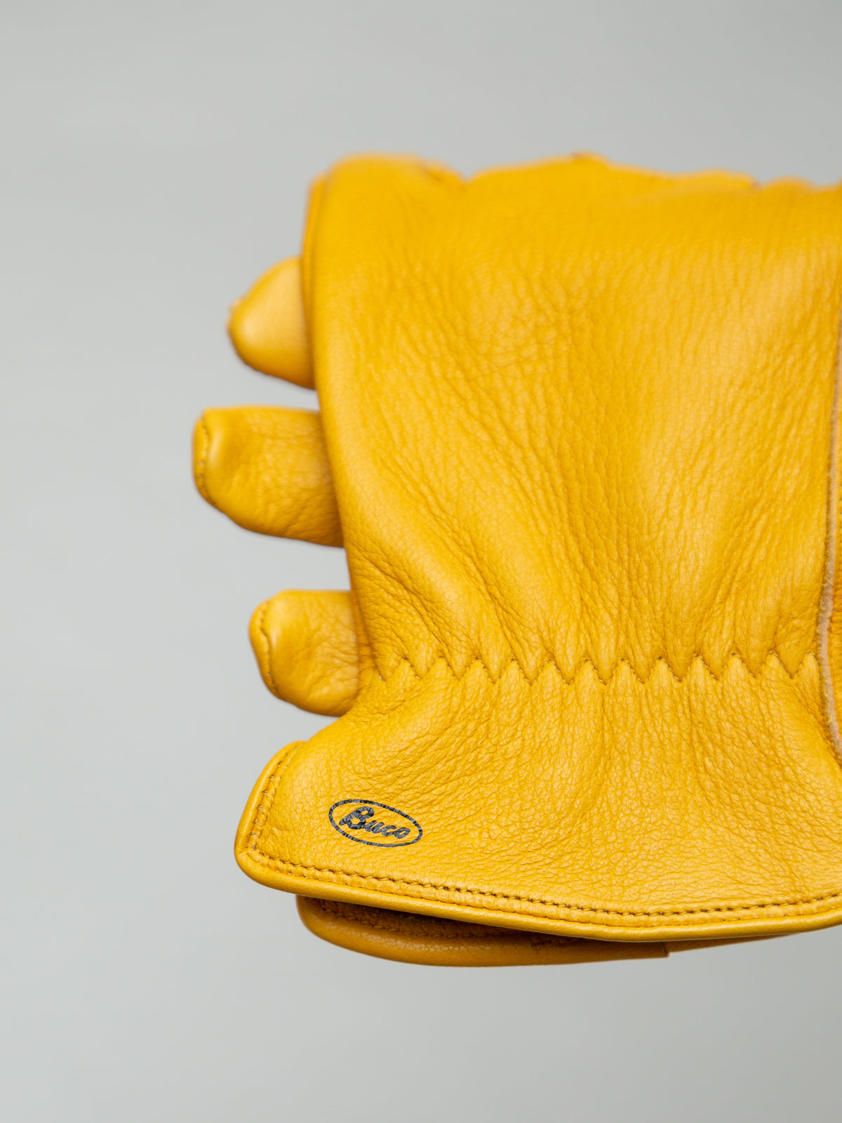 Buco BA14101 Motorcycle Gloves / Deerskin - Yellow
