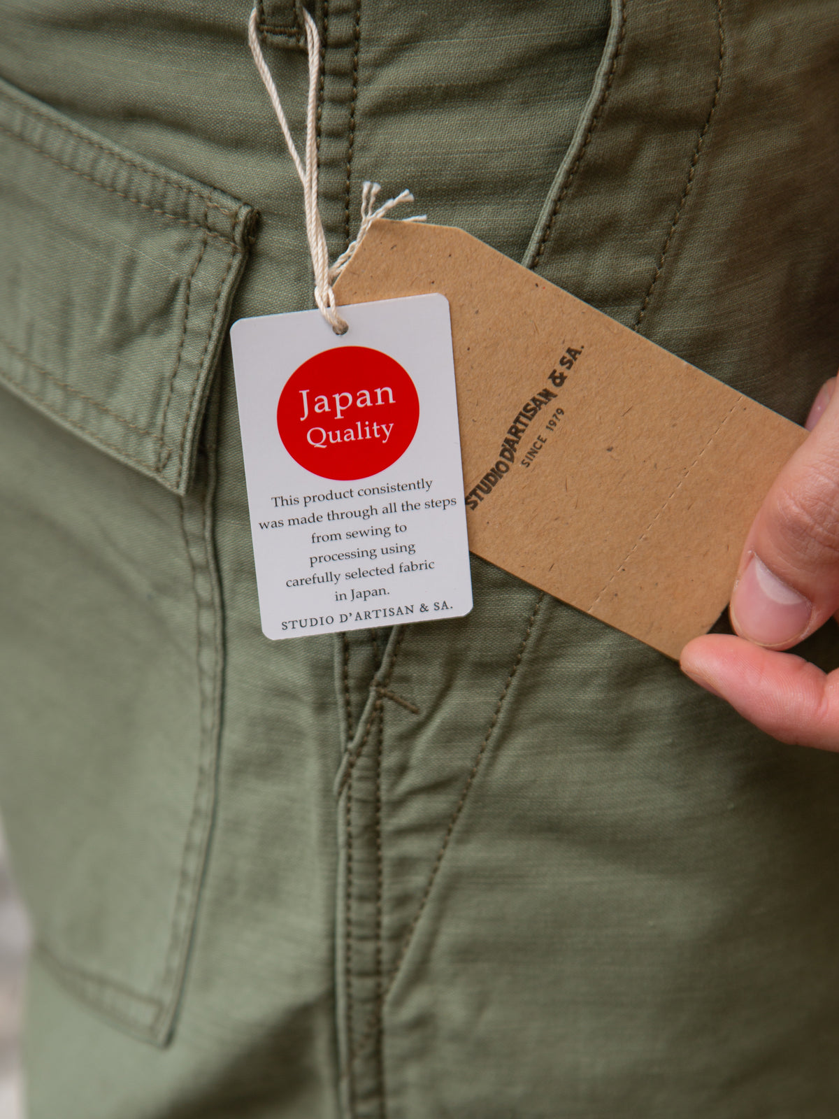 Studio d'Artisan 1845 14oz. Baker Pants - Olive