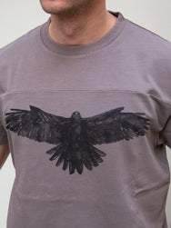 Indigofera Kel T-Shirt / Hawk Print - Clay Soil