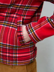 Hansen Atlas Short Jacket / Double Face Wool - Red Check Pepita