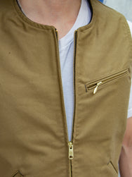 Indigofera Iconic Vest / Bedford Cord - Dark Beige