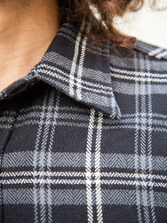 Iron Heart IHSH-341-BLK Work Shirt / Ultra Heavy Flannel - Herringbone Check Black
