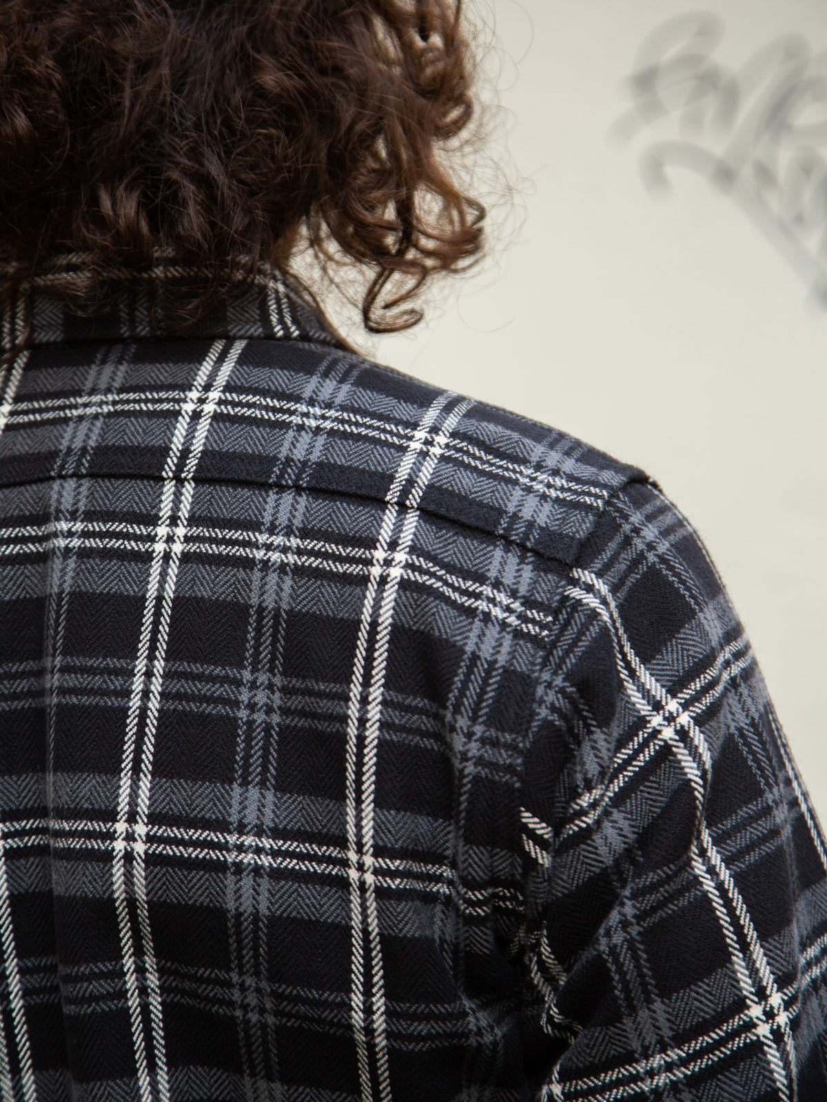 Iron Heart IHSH-341-BLK Work Shirt / Ultra Heavy Flannel - Herringbone Check Black