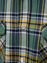 Ultra Heavy Flannel IHSH-337-GRN Tartan Check Western Shirt / Green