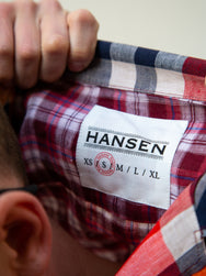 Hansen Jonny Short Sleeve Shirt Red Checks