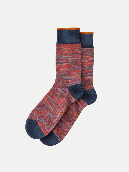 Nudie Jeans Rasmusson Multi Yarn Socks Red