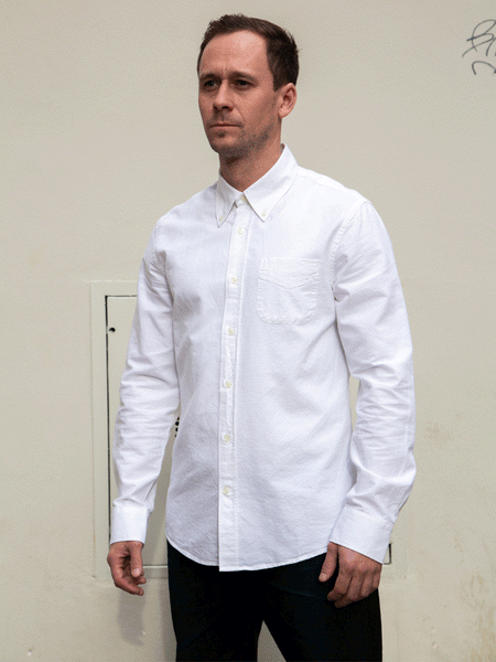 Nudie Jeans / John Button Down Oxford Offwhite