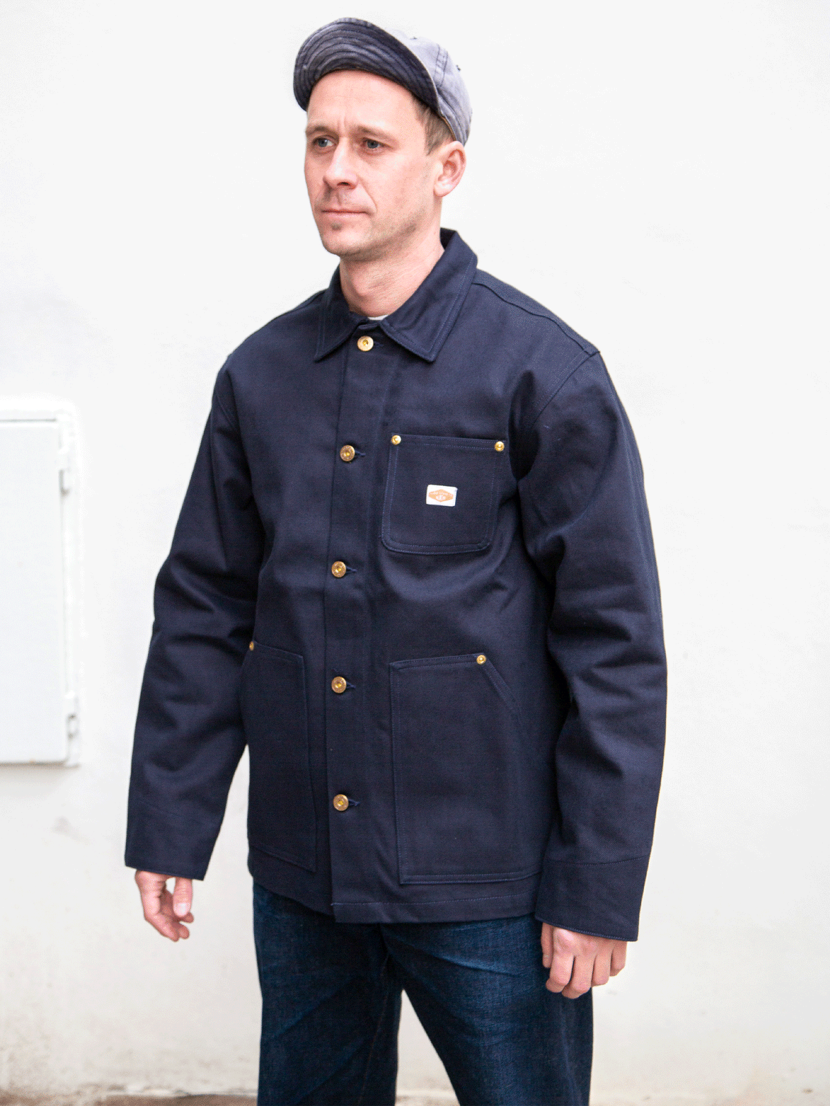 Chore top jacket navy
