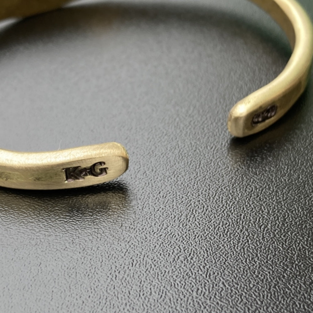 Krysl Goods Hammered Brass Cuff Bracelet No.45