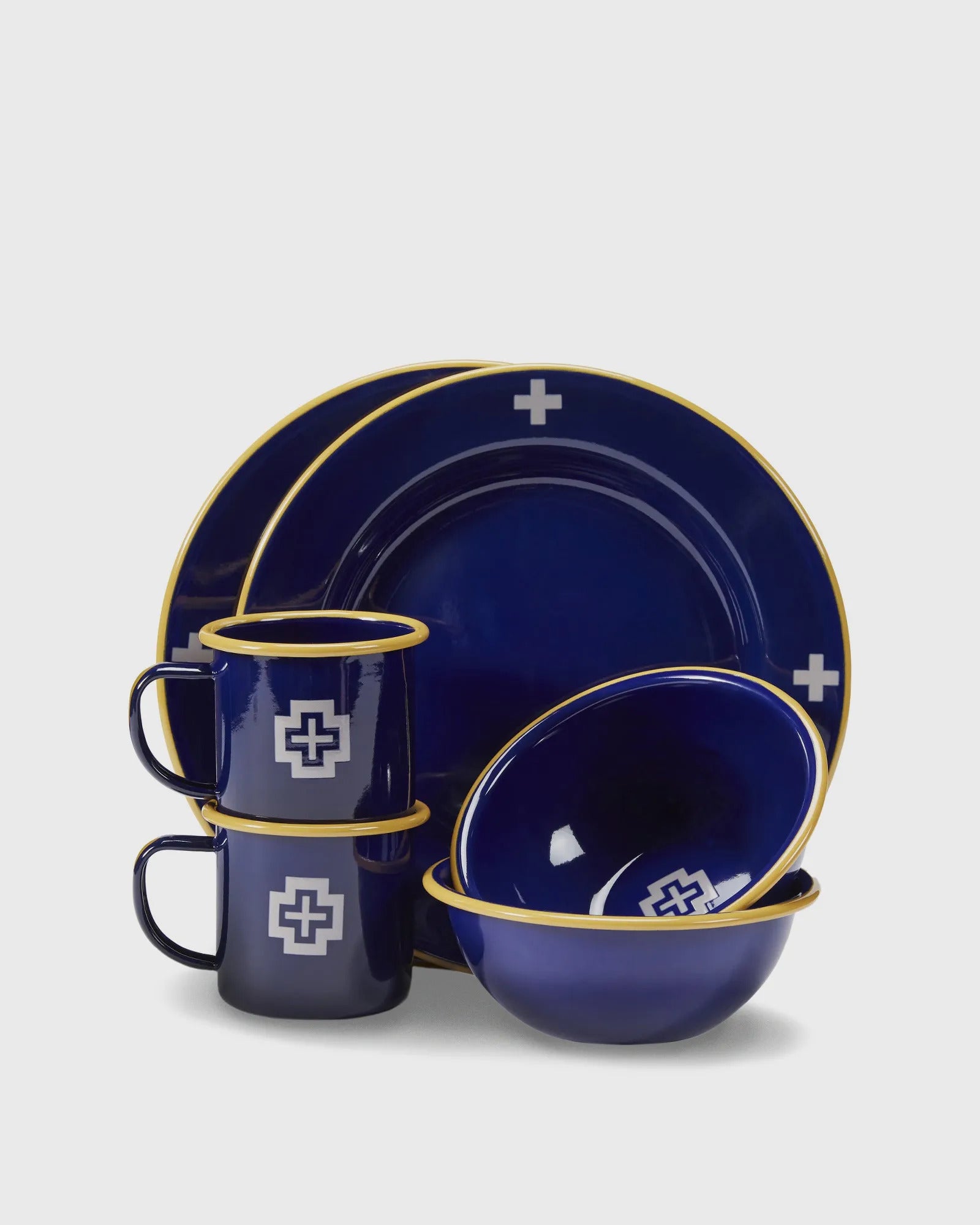 Pendleton Camp Enamelware Dishes Navy Cross - Main Image