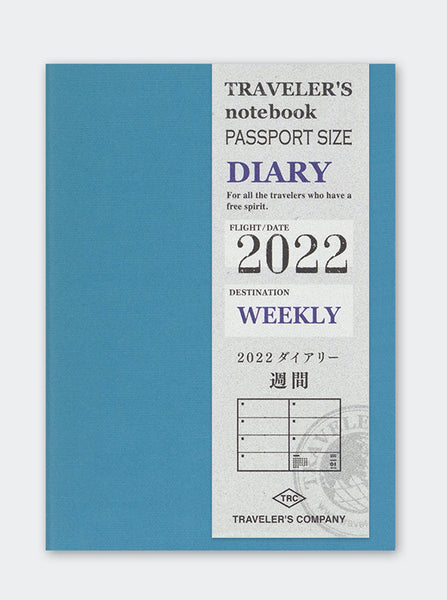 Traveler's Company - 2022 Weekly Diary Refill - Passport Size